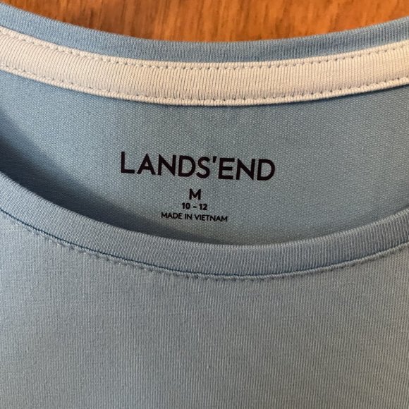 Host Pick- Lands End Girls Dress Size M 10-12 Blue Long Sleeve Snowflakes Sequin - Picture 3 of 3